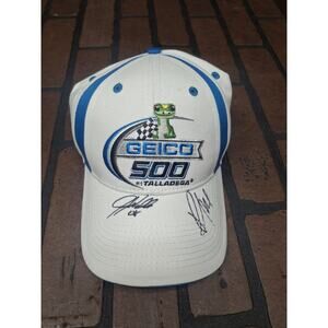 Paul Menard And Jimmy Weller Signed Geico 500 Talledega NASCAR Hat